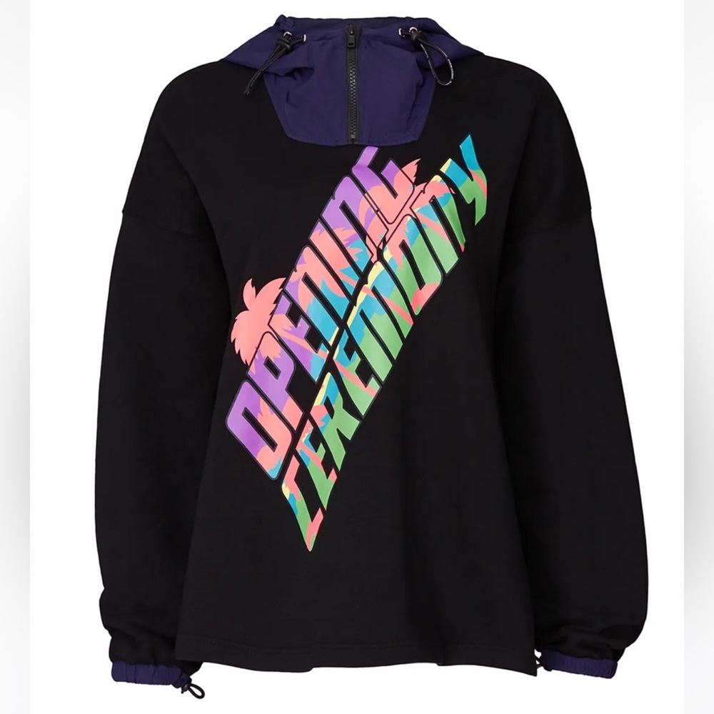 Opening Ceremony Hybrid Sweatshirt Windbreaker Hoodie Oversized Graphic Logo szL